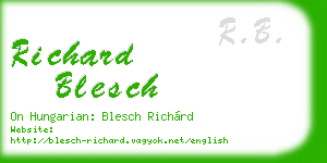 richard blesch business card